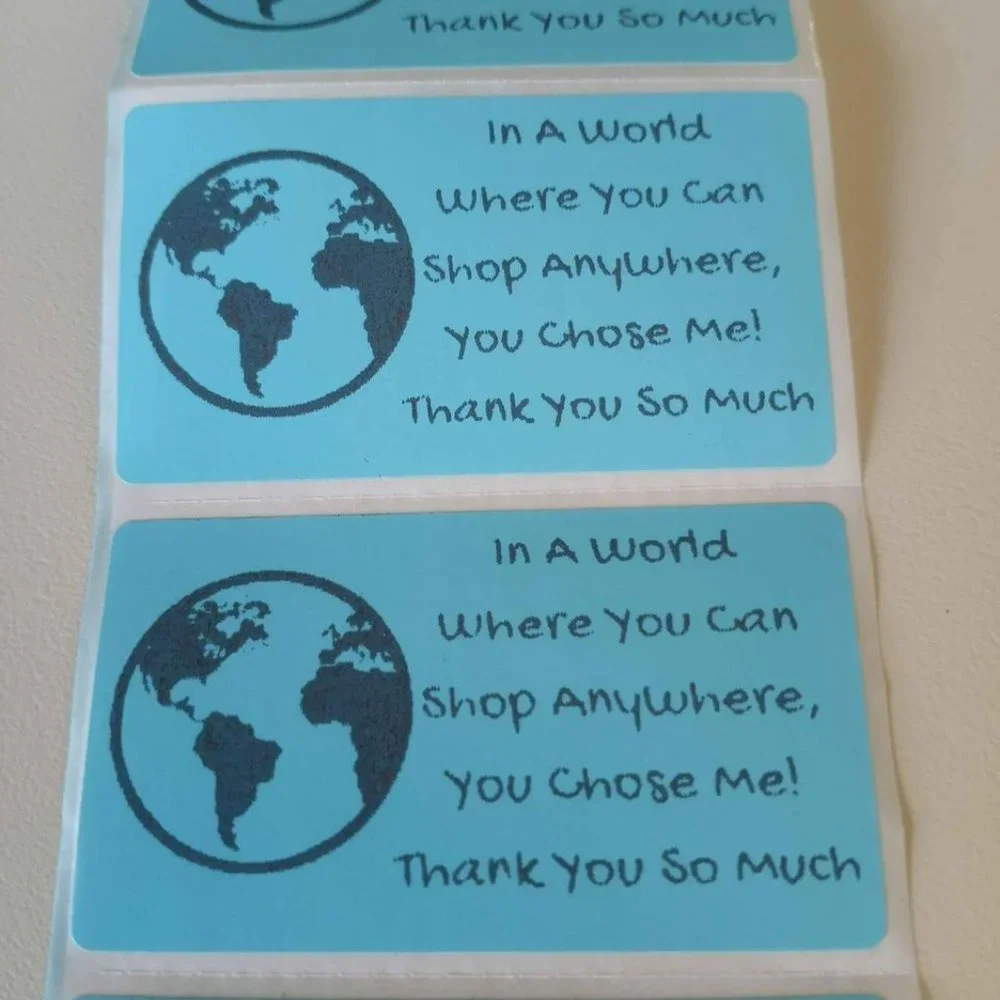 💙100 World- Shipping Labels Thermal Packaging Stickers 2.25